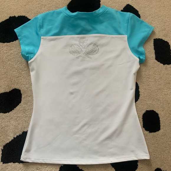 DTL Sportswear Skull & Racket Rhinestone Tennis Tops - Picture 3 of 11